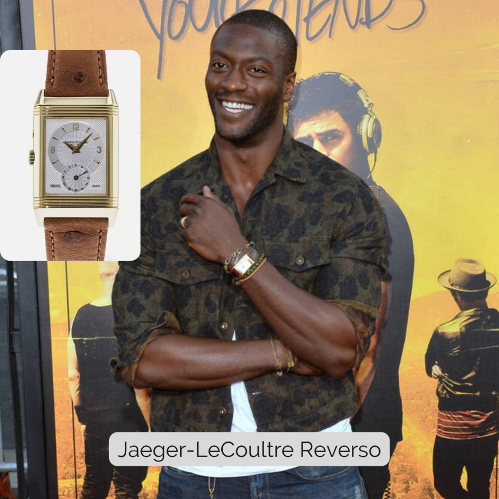 Aldis Hodge wearing Jaeger-LeCoultre Reverso